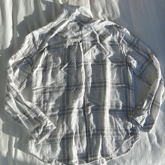 Rails - White & Grey Long Sleeve Flannel Button Down - Picture 5 of 8